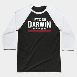 Lets Go Darwin US Flag Vintage - Darwin Day Baseball T-Shirt